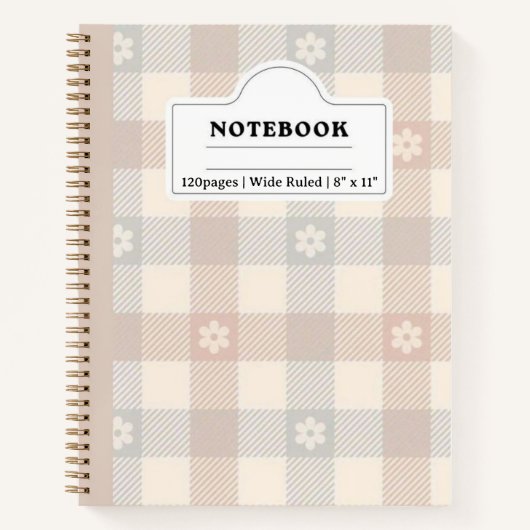 Daisy Gingham Spiral Notebook Notizblock (Vorderseite)