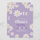 Daisy Girl Geburtstag Einladung (Vorne/Hinten)