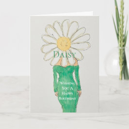 Daisy Girl Green Dress Karte