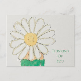 Daisy Girl Green Dress Thinking of You Postkarte