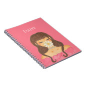 Daisy Girl Pink Dress Notizblock (Rechte Seite)