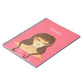 Daisy Girl Pink Dress Notizblock (Linke Seite)