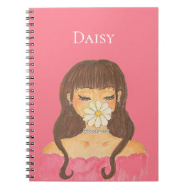 Daisy Girl Pink Dress Notizblock