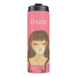Daisy Girl Pink Dress Thermosbecher
