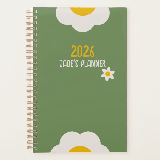 DAISY GREEN - 2026 Blumenplaner Planer (Vorderseite)