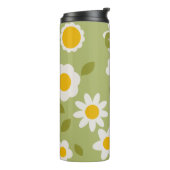 Daisy Green Floral Thermal Tumbler Thermosbecher (Nach links gedreht)