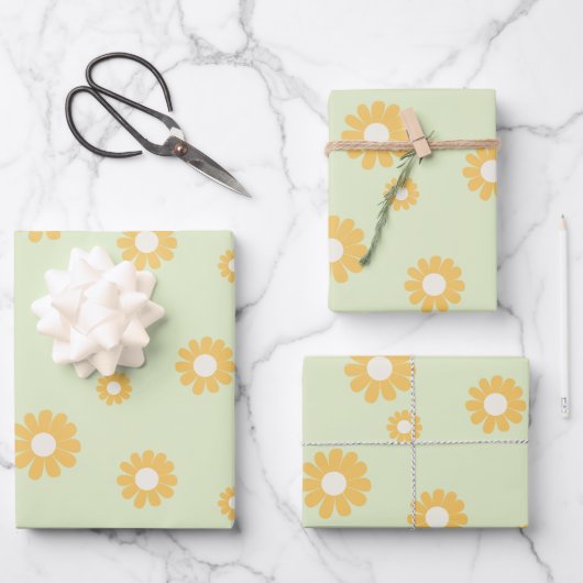 Daisy Green Geschenkpapier Set (Vorderseite)