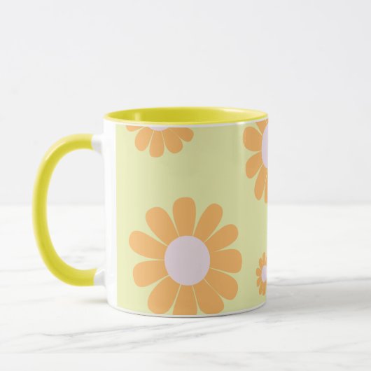 Daisy Green Orange Tasse (Links)