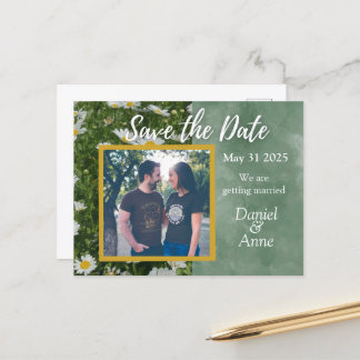 Daisy Green Save the Date Postcard Postkarte