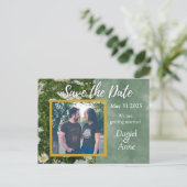 Daisy Green Save the Date Postcard Postkarte (Stehend Vorderseite)