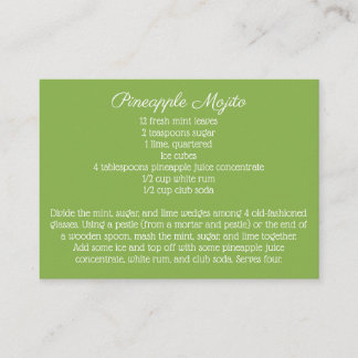 Daisy Green Wedding Signature Drink Rezept Begleitkarte