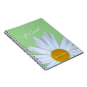 Daisy Green White Script Spiral Foto Notebook Notizblock (Rechte Seite)