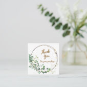 Daisy Greenery "Danke" Eingeschlossene Karte (Stehend Vorderseite)