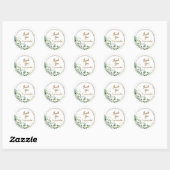 Daisy Greenery 'Danke' Rund Sticker (Blatt)