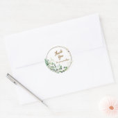 Daisy Greenery 'Danke' Rund Sticker (Umschlag)