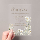 Daisy Greenery Graduation Invitation Acryleinladungen (Insitu (Handheld))