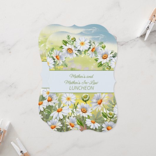 Daisy grenzt an Muttertagslehre Einladung (Vorderseite/Rückseite Beispiel)