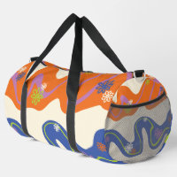 Daisy Groove Blue, Orange, Lila, Green, & Cream