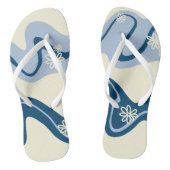Daisy Groove - Dark Blue, Light Blue und Cream Badesandalen (Fußbett)