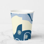 Daisy Groove - Dark Blue, Light Blue und Cream Pappbecher (Rechts)