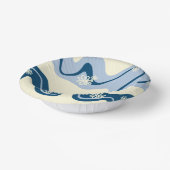 Daisy Groove - Dark Blue, Light Blue und Cream Pappteller (Gewinkelt)