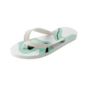 Daisy Groove in Mint Green, Black und White Kinderbadesandalen (Schrägansicht)