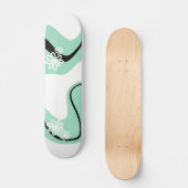 Daisy Groove in Mint Green, Black und White Skateboard (Vorderseite)