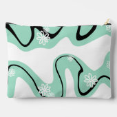 Daisy Groove in Mint Green, Black und White Zubehörtasche (Rückseite)