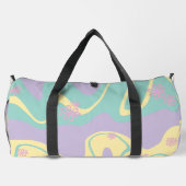 Daisy Groove Pastellfarben, gelb, Lila & grün Duffle Bag (Rückseite)