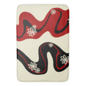 Daisy Groove - Red & Cream Badematte (Vorderseite Vertikal)