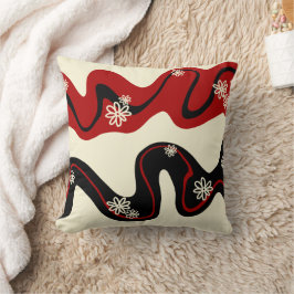 Daisy Groove - Red & Cream Kissen