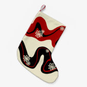 Daisy Groove - Red & Cream Kleiner Weihnachtsstrumpf (Vorderansicht (hängend))