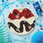 Daisy Groove - Red & Cream Pappteller (Party)