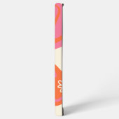 Daisy Groove - Rosa, Orange und Creme Samsung Galaxy Hülle (Linke Seite)