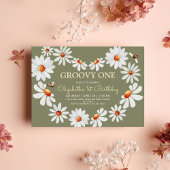 Daisy Groovy One 1. Geburtstag Einladung