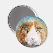 Daisy-Guinea-Schweineölmalerei Magnet (Vorderseite/Rückseite)