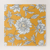 Daisy Heads: Summer Floral Line. Puzzle (Horizontal)
