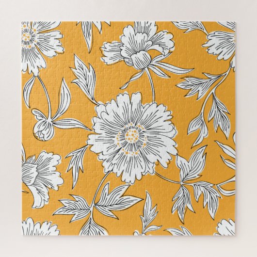 Daisy Heads: Summer Floral Line. Puzzle (Vertikal)