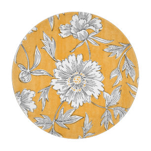 Daisy Heads: Summer Floral Line. Schneidebrett