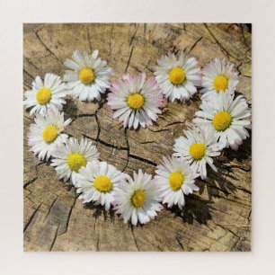Daisy Heart Jigsaw Puzzle - Liebe - Anpassbar