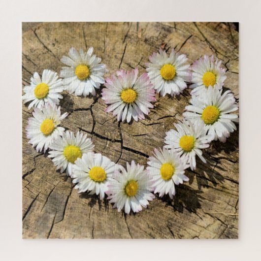 Daisy Heart Jigsaw Puzzle - Liebe - Anpassbar (Vertikal)