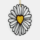 DAISY HEART KERAMIK ORNAMENT (Rechts)