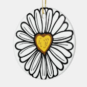 DAISY HEART KERAMIK ORNAMENT (Links)