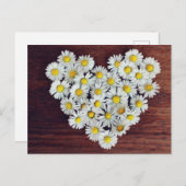Daisy Heart of Daisies Liebe Card Postkarte (Vorne/Hinten)