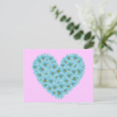 Daisy Heart Postkarte (Stehend Vorderseite)