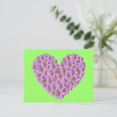 Daisy Heart Postkarte (Stehend Vorderseite)