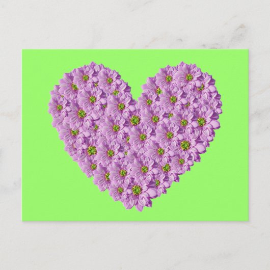 Daisy Heart Postkarte (Vorderseite)