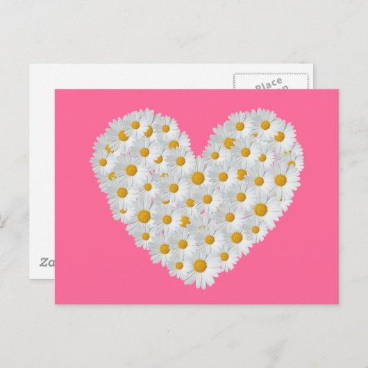 Daisy Heart Postkarte (Vorne/Hinten)