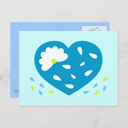 Daisy Heart Postkarte (Vorne/Hinten)