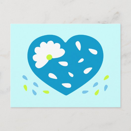 Daisy Heart Postkarte (Vorderseite)